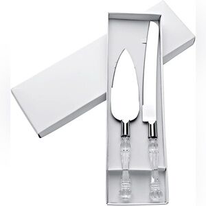 Amazon Silver stainless steel wedding Cake Knife and Server Set
